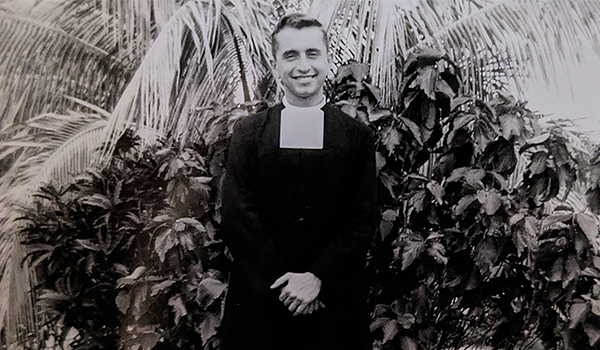 Brother Miguel Campos, F.S.C., on the day he first took the habit in Cuba in 1959.