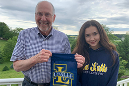 Clare Park with her grandfather