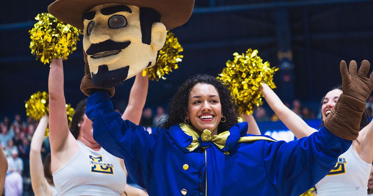 Undergraduate commencement speaker and school mascot Alexis Sanchez Undergraduate commencement speaker and school mascot Alexis Sanchez
