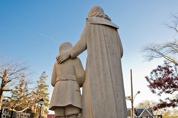 The statue of St. John Baptist de La Salle