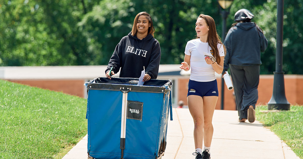 Image of students moving in