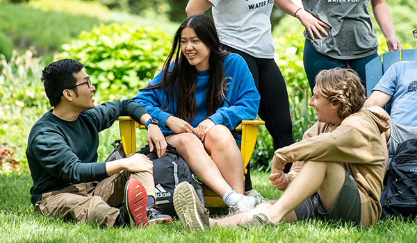 Image of students relaxing on the Hansen Quad.
