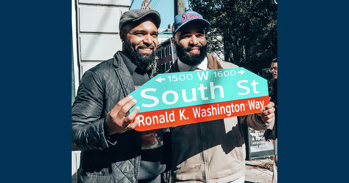 Brandon, '10, and Caleb Washington, '23.