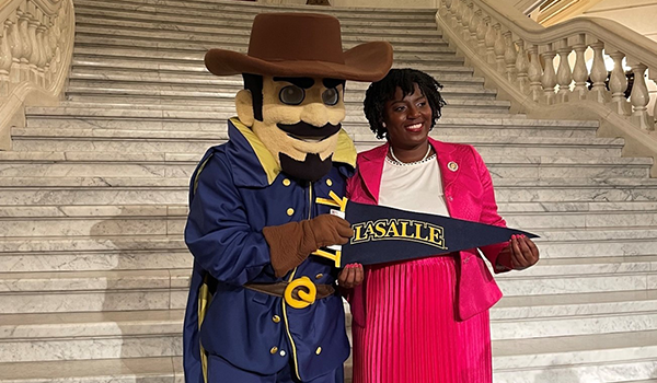 The La Salle Explorer and Speaker of the Pennsylvania House of Representatives Joanna McClinton, '03