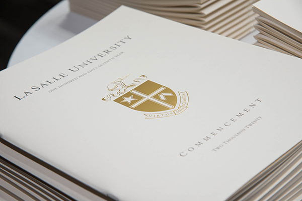 Image of a Commencement program booklet.