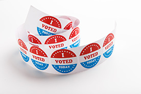 Roll of Voted stickers