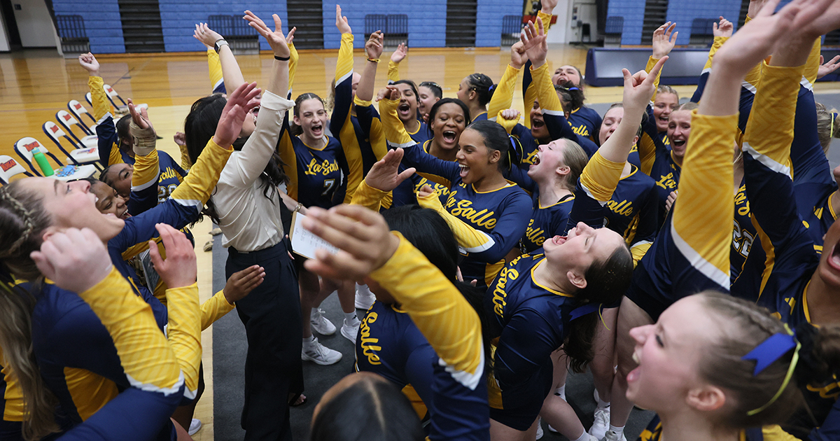 The La Salle Acrobat and Tumbling team m...